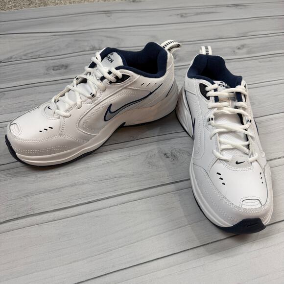 Nike Air Monarch IV White Navy Dad Shoes 4E Wide Sneakers Men’s 7.5 Retro main image 4